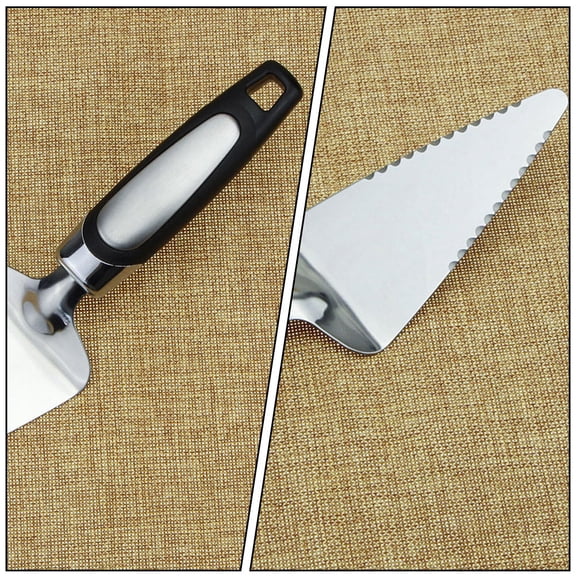 Amosfun 2Pcs Sturdy Stainless Steel Cake Triangle Spade for Serving Pizza and Desserts
