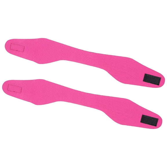 Amosfun 2-Pack Elastic Swim Headbands for Water Sports, Shower, and Active Use - Comfortable Rosy