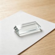 Amosfun 2Pcs Transparent Office Paperweight Clear Glass Blocks for Desktop and Craft Use