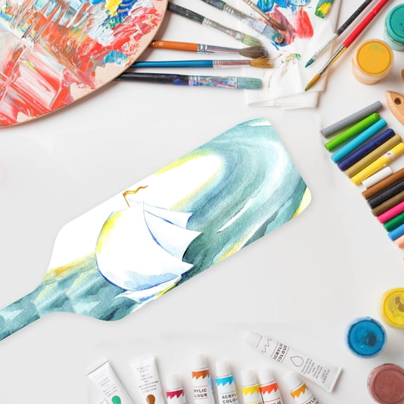 Amosfun 2Pcs Unfinished Crafts Solid Pine Wooden Paddles with Smooth Finish for Creative Painting