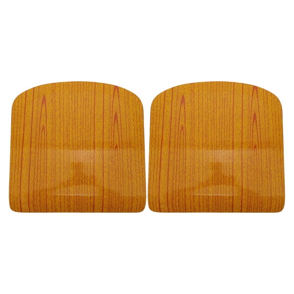 Amosfun 2Pcs Wooden Bar Stool Replacement Seat Brown Easy Install Multilayer for Kitchen Furniture Repair