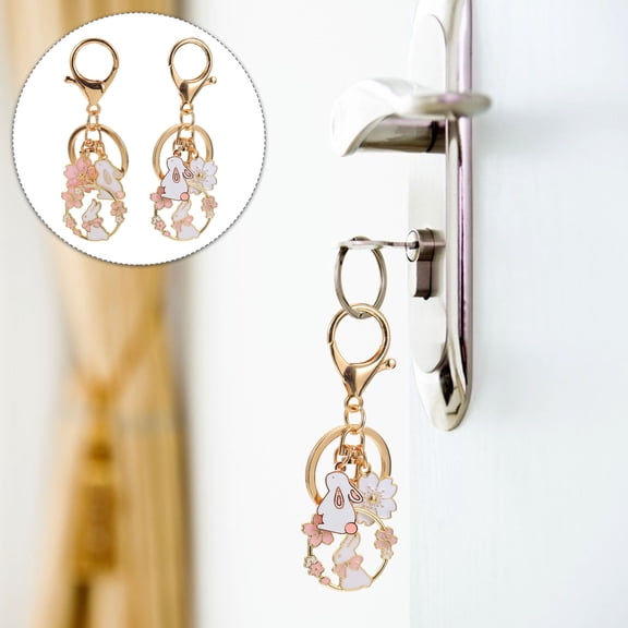Amosfun Small Keychain Zinc Alloy 2Pcs