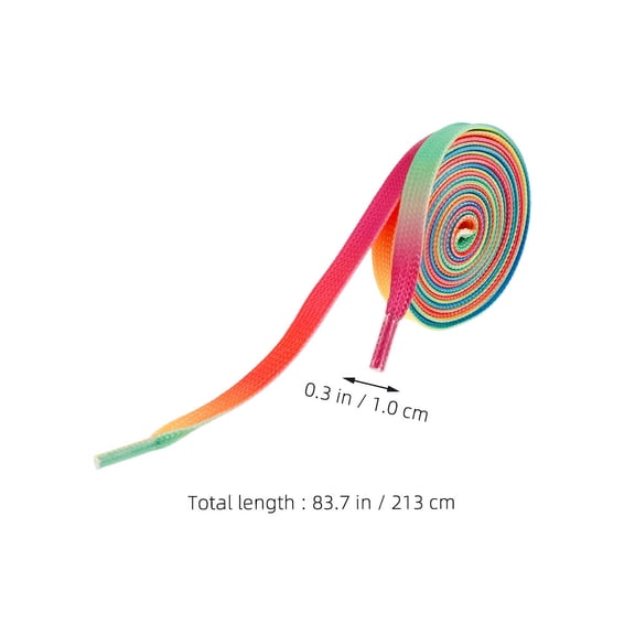 Amosfun Waxed Laces Hockey Gradient Flat 2Pcs