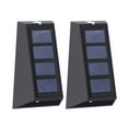 Amosfun 2pcs Solar Wall Light Sunlight Wall Lamp Waterproof Night Light