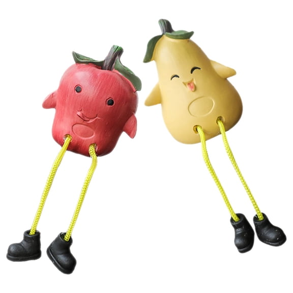 Amosfun 2Pcs Assorted Color Fruit Figurine Resin Craft for Car Interior and Home Decor