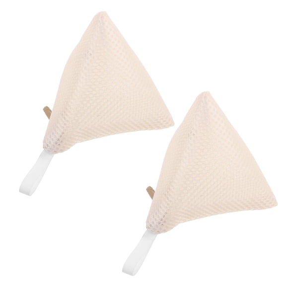 Amosfun Triangle Laundry Bags Beige Polyester for Storage Multifunctional Design Sandwich Mesh