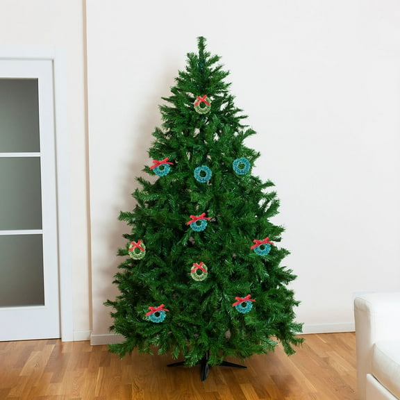 Amosfun 30Pcs Wreaths Miniature Decor for Christmas Tree Decoration