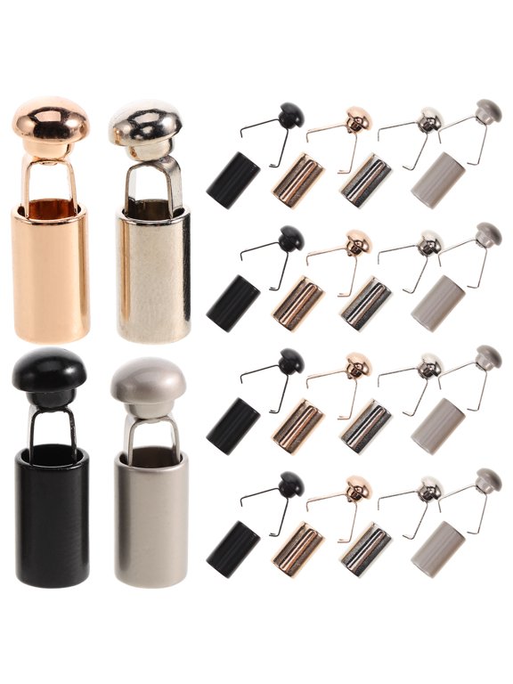 Hoodie Cord End Caps Assorted Color Alloy for Drawstring Protection and Comfort 32Pcs