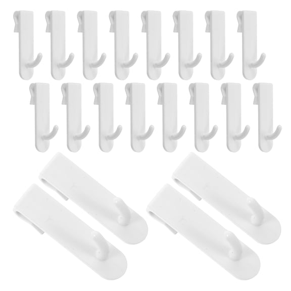 Amosfun 35Pcs White Grid Wall Display Hooks for Storage Shelving and Wire Rack Accessories