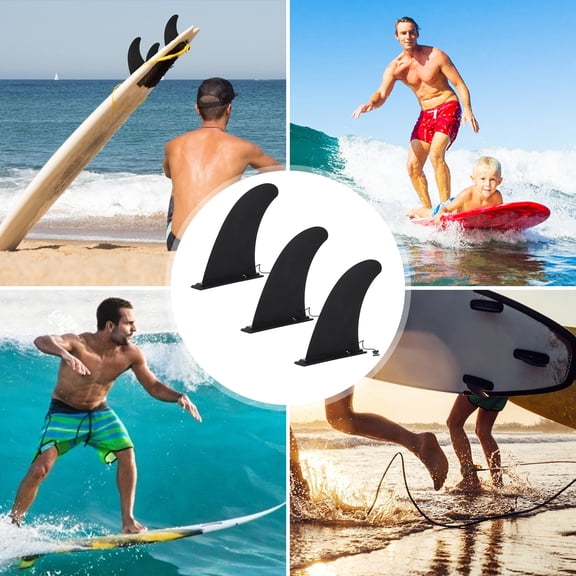 Amosfun 3-Pack Replacement SUP Fins for Boards with Enhanced Control and Design