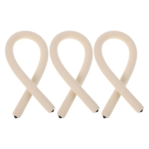 Amosfun 3Pcs Bendable Foam S Hooks with Locking Design for Closet Rods and Kitchen Utensils Beige
