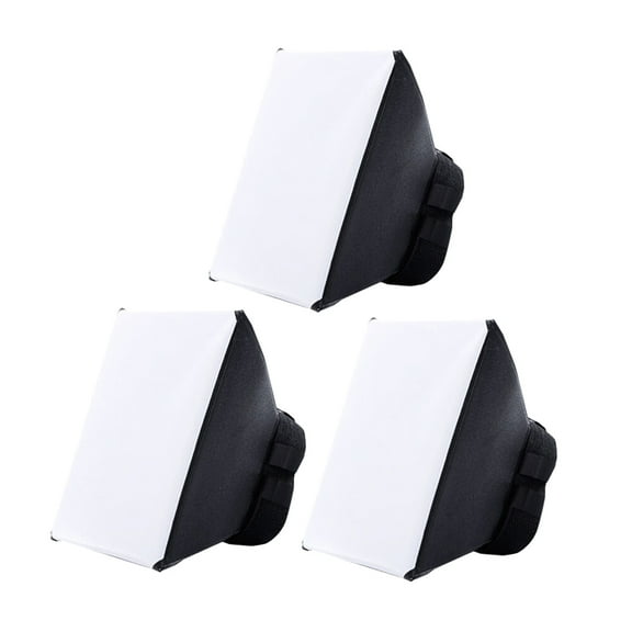 Amosfun 3Pcs Camera Flash Diffuser Softbox Universal Fit for Dslr with Foldable Portable Design