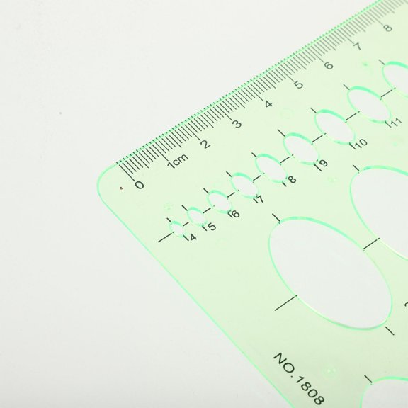 Amosfun 3Pcs Plastic Drafting Ruler Drawing Tool with Geometric Shapes for Architects