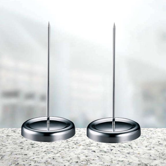 Amosfun 3-Piece Restaurant Menu Holder Fork Set for Office Invoice, Receipt and Plate Display in