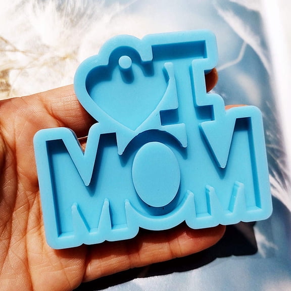 Amosfun 3Pcs Silicone Earring Molds Blue Simple Design Keychain Maker for Crafts