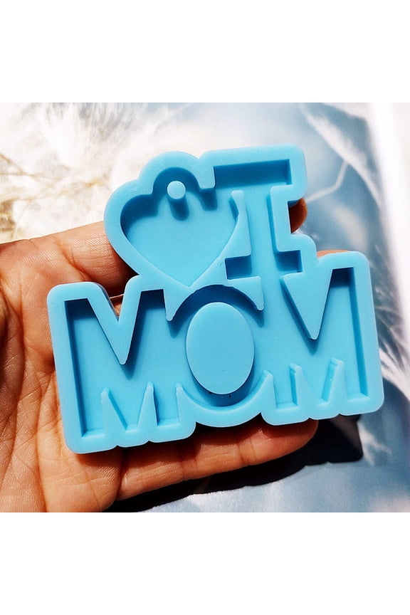 3Pcs Silicone Earring Molds Blue Simple Design Keychain Maker for Crafts