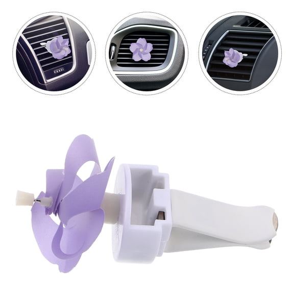Amosfun 3Pcs Violet Car Diffuser Air Freshener Clip with Floral and Maple Leaf Design