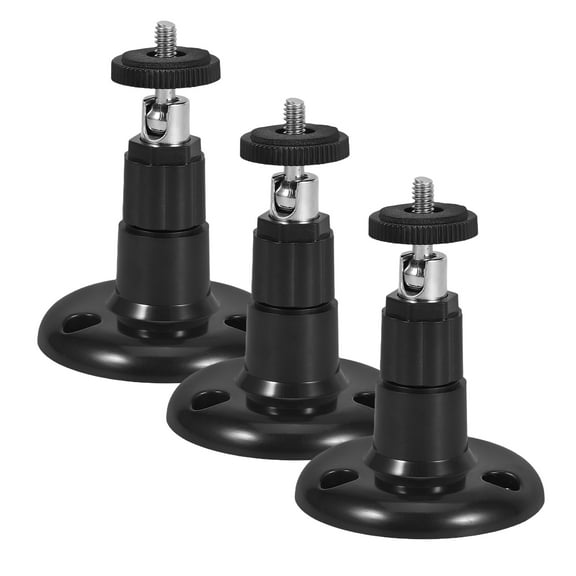 Amosfun 3pcs Security Camera Mount Bracket Black ABS Adjustable For Business Owners Indoor Use