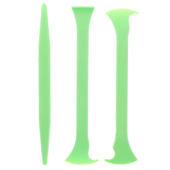 Amosfun 3-Piece Green Car Vinyl Wrap Tool Kit with Plastic Squeegees for Window Tinting and Edge Finishing