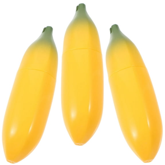 Amosfun 3Pcs Plastic Sewing Needle Storage Tubes Yellow Needle Case for Embroidery and Crafts