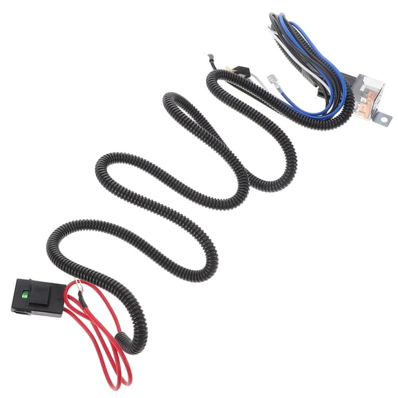 Amosfun Horn Wiring Harness Relay Wireless Horn Button Black 1 Set