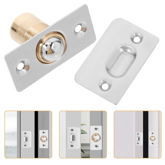 Amosfun 4 Sets Ball Shape Door Catch Copper Silver For All Ages Indoor Use