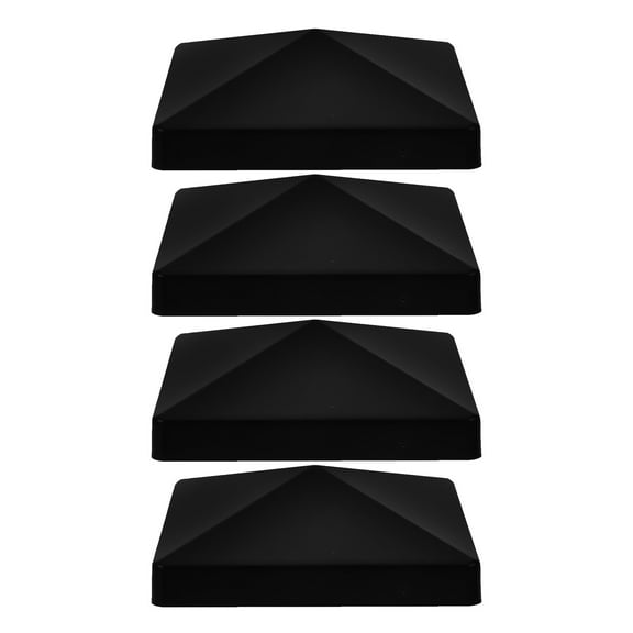 Amosfun 4 Sets of Black Fence Caps Outdoor Post Cover Post Cap for Garden