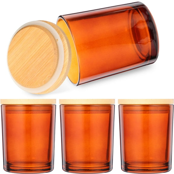 Amosfun 4 Sets of Aromatherapy Jars for Women with Round Glass Design