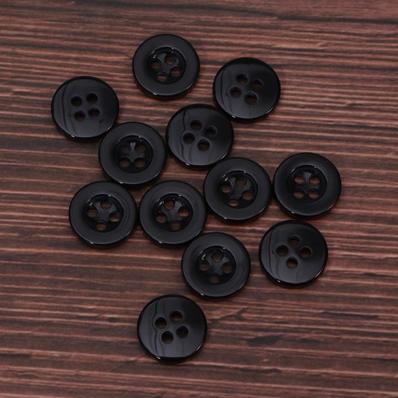 Amosfun 40Pcs Durable Resin Press Clothes Buttons with Smooth Surface for DIY Craft Projects
