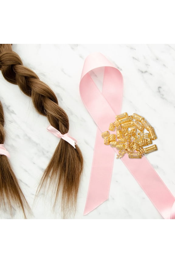 40pcs Gold Hair Cuffs Narrow For Dreadlock Design Alloy Hair Rings For Women