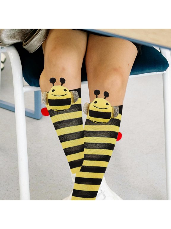 Comfortable Cosplay Bee Socks Assorted Color Ideal for Daily Wear