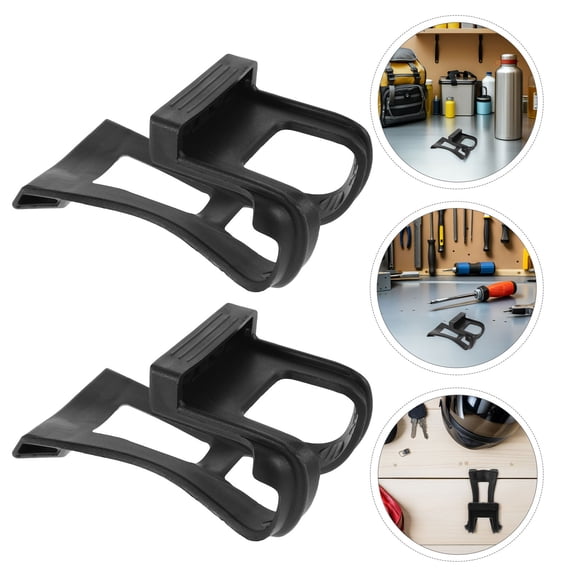Amosfun 4Pcs Black Cycling Pedal Toe Clips Cage for Maximum Efficiency and Foot Stability