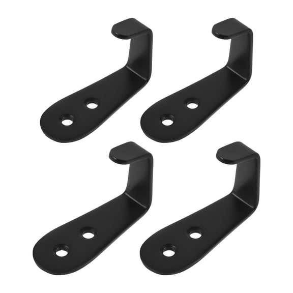 Amosfun 4-Pack Black Metal Bunk Ladder Brackets with Enhanced Stability for Home Use, Universal Fit and Construction