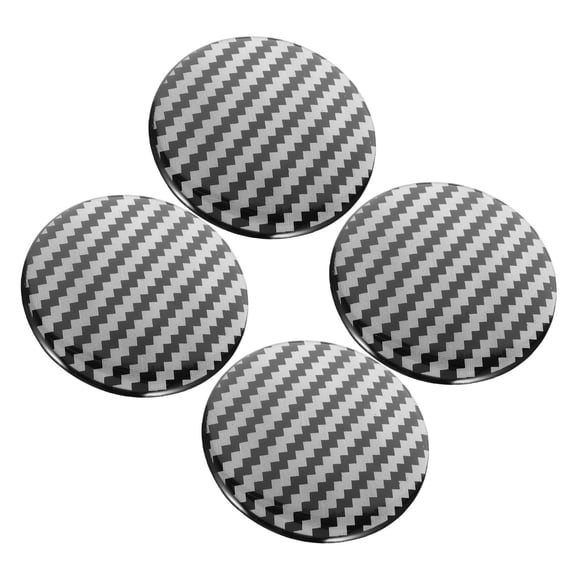 Amosfun 4-Pack Black Car Hub Stickers Decorative Center Cap Decals for Wheel Rims