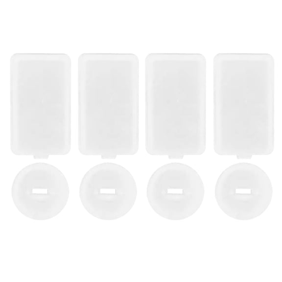 Amosfun 4Pcs DIY Sublimation Blank Acrylic Display Base White for Tabletop Office and Party Sign