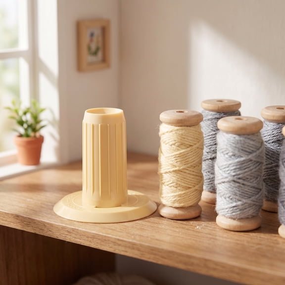 Amosfun 4-Pack Smooth Rotating Yarn Winder Spools Plastic Replacement for Home and Craft Project Use