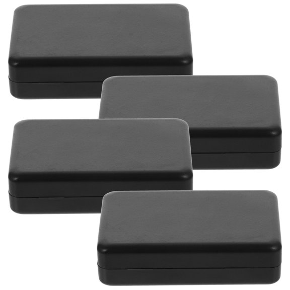 Amosfun 4Pcs Electric Project Box Plastic Cable Junction Box for Outdoor Lighting Applications Black