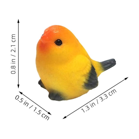 Amosfun Set of 4 Resin Bird Figurines Decorative Statues for Garden Lawn Desk Home Decoration, Assorted Colors