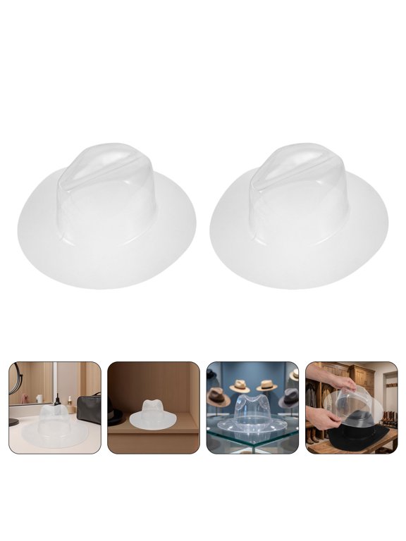 4-Pack Plastic Hat Support Racks for Hats, Inserts for Desktop Display or Travel Storage
