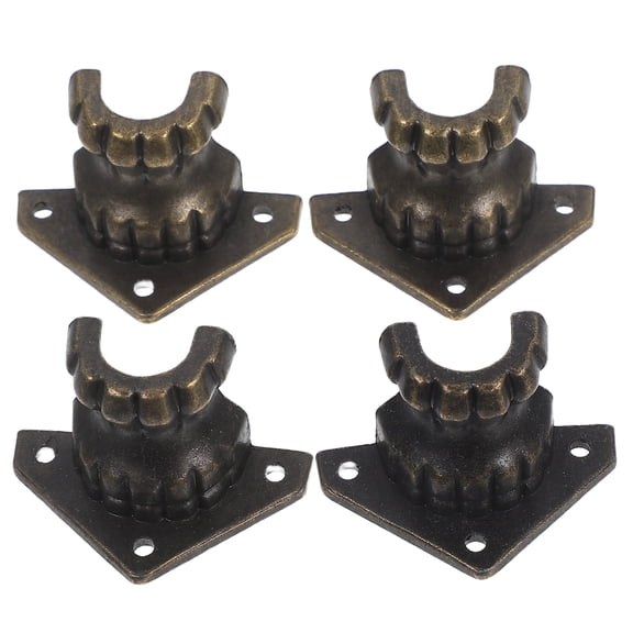 Amosfun 4Pcs Olive Green Metal Feet for Jewelry Case Decorative Box Legs with Alloy Corner Protection