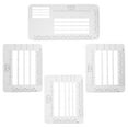 thumbnail image 1 of Amosfun 4Pcs Envelope Stencil Template Set Light Grey PP Material for Letter Addressing with 4 Design Styles, 1 of 8