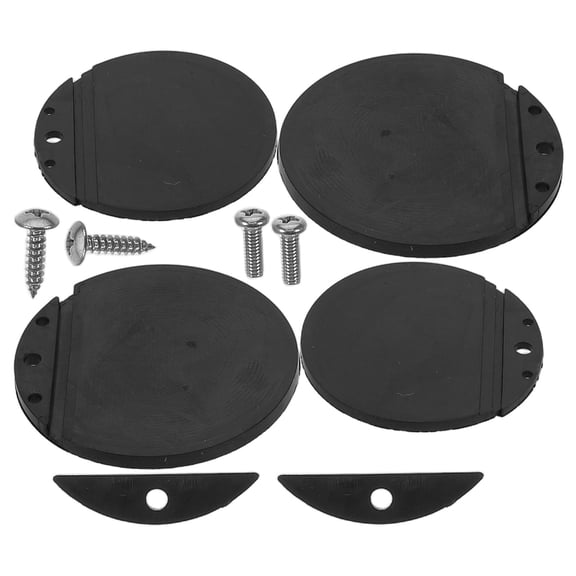 Amosfun 4Pcs Rust Resistant Black Rubber Scupper Flapper for Universal Boat Drain Valve Repair
