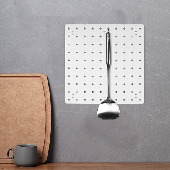 Amosfun 4Pcs Small Plastic Pegboard Wall Organizer for Efficient Home Storage and Craft Room Use