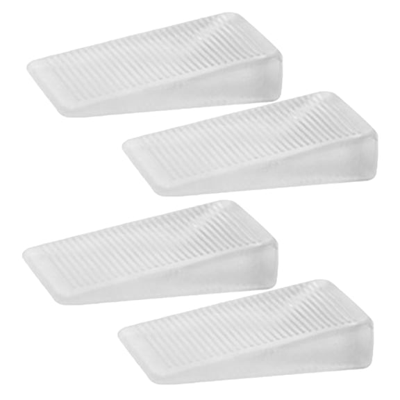 Amosfun 4Pcs Furniture Wedge Shims for Leveling Rubber Transparent Triangle for Uneven Floors