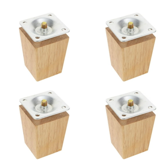 Amosfun 4pcs Assorted Color Wooden Table Legs Decorative Furniture Leg for Home Use Synthetic Material