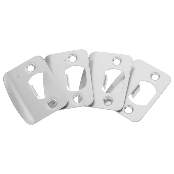 Amosfun 4-Pack Stainless Steel Door Latch Plates for Secure Wooden Door Installation and Enhanced Home Safety