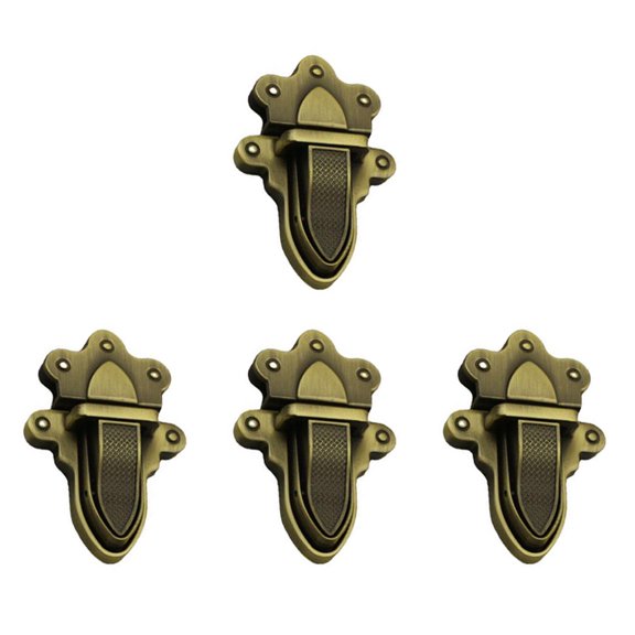 Amosfun 4pcs Locks for Backpacks Alloy Golden Handbag Fasteners for Craft Projects