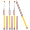 Amosfun 4pcs Nail Art Drawing Pen Flower Dotting Nail Brushes Manicure