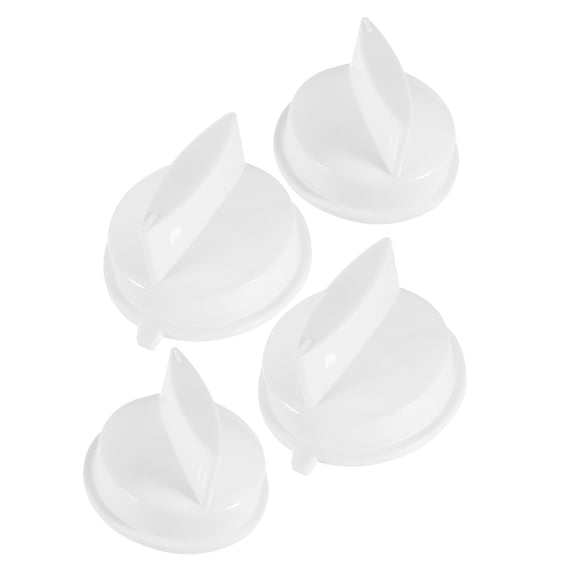 Amosfun 4pcs Range Replacement Knobs for Gas Stove Parts White Plastic Power Switch Appliance Users RV Appliances