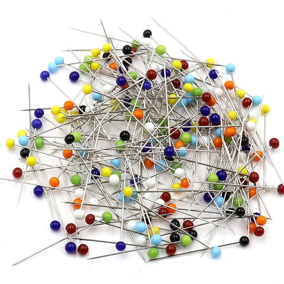 Amosfun 500Pcs Multicolor Glass Locating Pins for Sewing, Quilting, and Handmade Crafts